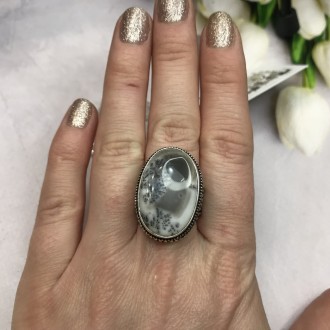 Очень красивое кольцо с натуральным дендритовым опалом в серебре.
Размер 19,4.
А. . фото 2