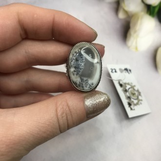 Очень красивое кольцо с натуральным дендритовым опалом в серебре.
Размер 19,4.
А. . фото 7