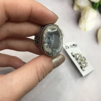 Очень красивое кольцо с натуральным дендритовым опалом в серебре.
Размер 19,4.
А. . фото 5