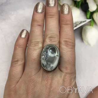 Очень красивое кольцо с натуральным дендритовым опалом в серебре.
Размер 19,4.
А. . фото 1