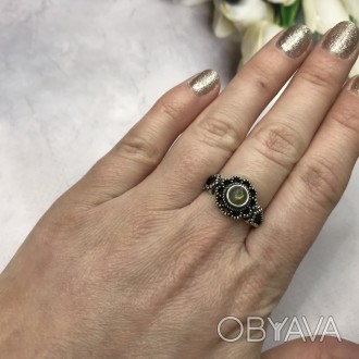 Предлагаем Вам купить элегантное кольцо с камнем лабрадор в серебре.
Размер 16,8. . фото 1