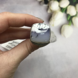 Очень красивое кольцо с натуральным дендритовым опалом в серебре.
Размер 20,0.
А. . фото 6
