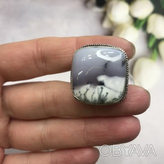 Очень красивое кольцо с натуральным дендритовым опалом в серебре.
Размер 20,0.
А. . фото 1