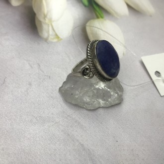 Предлагаем Вам купить кольцо с камнем индийский сапфир в серебре. Размер 17,8. И. . фото 6