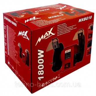 Наждак MAX MXBG18 предназначен для шлифовки и очистки металла. Мощности 1800 ват. . фото 4