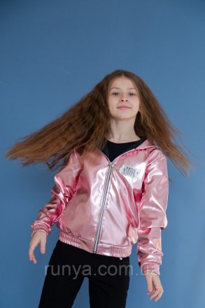 Детская модная ветровка кожа для девочки . Куртка ветровка лучший выбор весной д. . фото 3