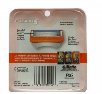 Сменные кассеты для бритья Gillette Fusion 5 упаковка 12шт
Описание:
Миллионы пр. . фото 4