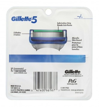 ᐈ Сменные кассеты для бритья Gillette Fusion5 упаковка 4шт Лезвие ...