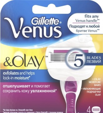 Женские сменные картриджи для бритья Gillette Venus&Olay 4 шт 
Описание:
Оригина. . фото 2