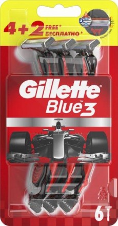 Бритвенные одноразовые станки Gillette Blue3 Red Nitro 6 шт
Описание:
Мужской од. . фото 2