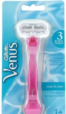 Женская бритва Gillette Venus Close&Clean с 1 сменной кассетой Розовая Женский с. Одесса. фото 1 Женская бритва Gillette Venus Close&Clean с 1 сменной кассетой Розовая Женский с. Одесса. фото 1