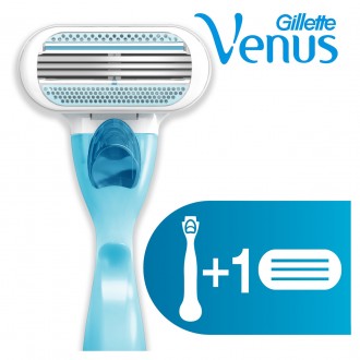Женская бритва Gillette Venus Close&Clean с 1 сменной кассетой Голубой Женский с. Одесса. фото 1 Женская бритва Gillette Venus Close&Clean с 1 сменной кассетой Голубой Женский с. Одесса. фото 1