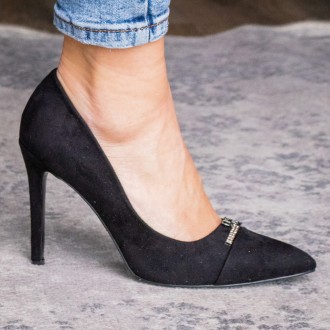 Женские туфли черные Becka 2533 Туфли женские выполнены из искусственной замши. . . фото 4