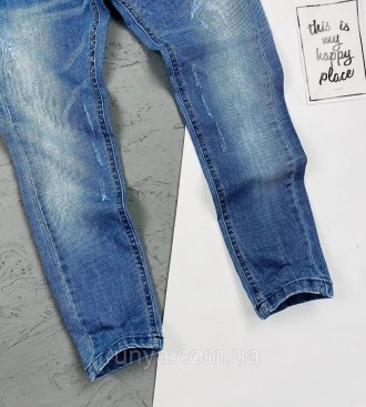 Подростковые джинсы с поясом для мальчика. Шикарные, стильные джинсы для мальчик. . фото 4