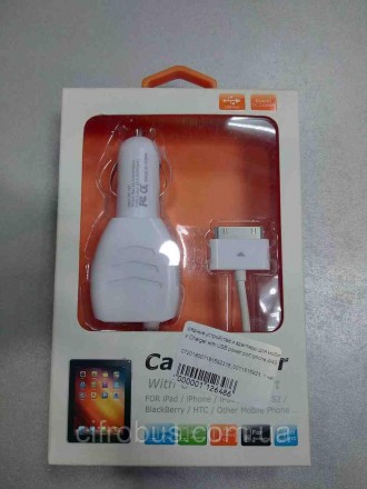 Зарядний пристрій адаптер для мобільного телефона Б/У Car Charger with USB power pport Iphone 4/4S. Київ. фото 1 Зарядний пристрій адаптер для мобільного телефона Б/У Car Charger with USB power pport Iphone 4/4S. Київ. фото 1