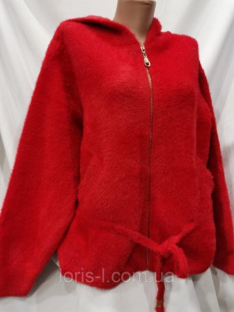 Кофта куртка с капюшоном альпака однотонная на молнии 
Теплая комфортная кофта н. . фото 5