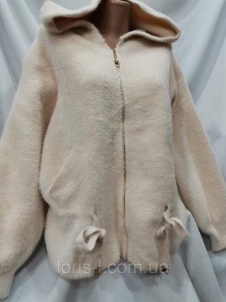 Кофта куртка с капюшоном альпака однотонная на молнии 
Теплая комфортная кофта н. . фото 7