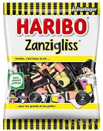 Лакричные конфеты Haribo Zanzigliss 300g
Haribo Zanzigliss - упаковка лакричного. . фото 1