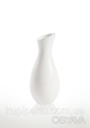 Ваза CN 101-13 W – це декоративне біле виріб для живих квітів, букетів і штучних. . фото 1