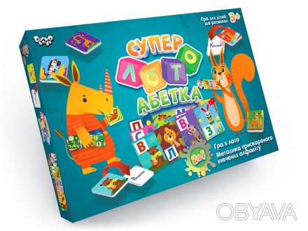 Ігра настільна Супер-лото Азбука від виробника Danko Toys Відправлення післяплат. . фото 1