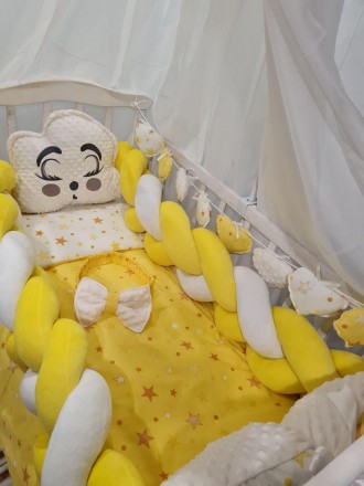 
Набор постельного белья в кроватку для новорожденного Avangard с балдахином, за. . фото 11