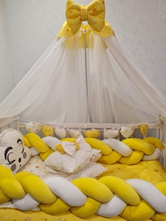 
Набор постельного белья в кроватку для новорожденного Avangard с балдахином, за. . фото 3