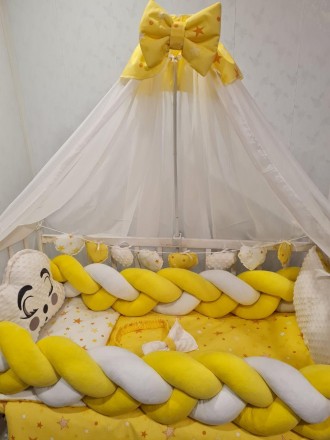
Набор постельного белья в кроватку для новорожденного Avangard с балдахином, за. . фото 5