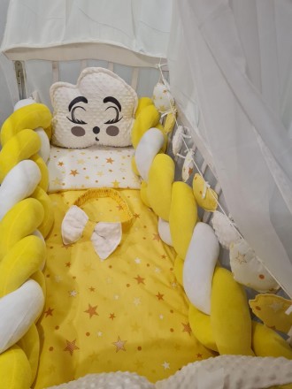 
Набор постельного белья в кроватку для новорожденного Avangard с балдахином, за. . фото 7