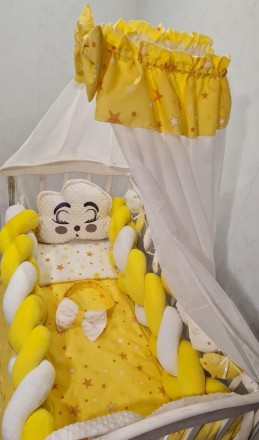 
Набор постельного белья в кроватку для новорожденного Avangard с балдахином, за. . фото 6