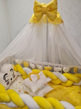 
Набор постельного белья в кроватку для новорожденного Avangard с балдахином, за. . фото 2