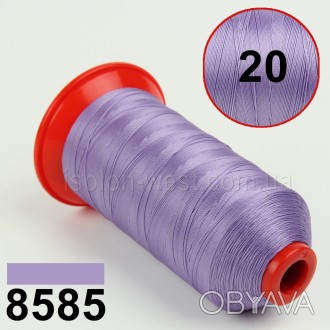 Нитка POLYART(ПОЛИАРТ) N20 колір 8585 світло фіолетовий , для пошиття чохлів на . . фото 1