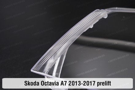 Стекло на фару Skoda Octavia A7 (2012-2017) III поколение дорестайлинг левое.В н. . фото 4