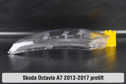 Стекло на фару Skoda Octavia A7 (2012-2017) III поколение дорестайлинг левое.В н. . фото 8
