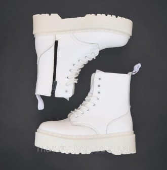 Женские ботинки белые зимние Dr. Martens Jadon Mono White FUR (05265) 37. Киев. фото 1 Женские ботинки белые зимние Dr. Martens Jadon Mono White FUR (05265) 37. Киев. фото 1