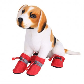 Чоботи для собак Alfa «Мішечки», осінньо-весняне взуття для собак дрібних порід.. . фото 6