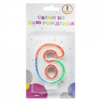 Свеча декоративная "Цифра 6" [sve168328-TSI]. Київ. фото 1