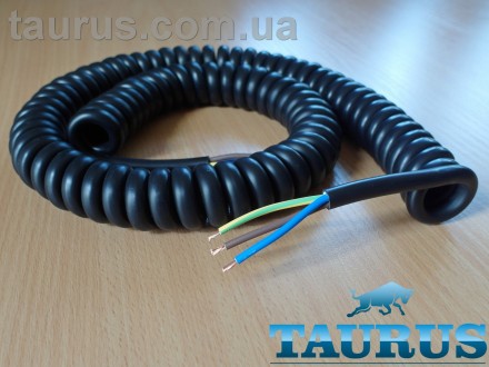 Мощный спиральный кабель чёрного цвета ThermoPulse Spiral Cable Power Black Long. . фото 4