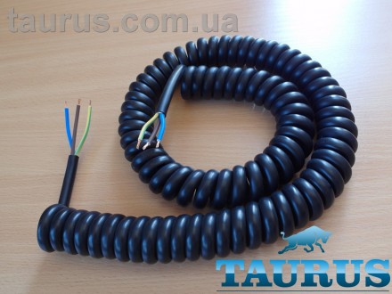 Мощный спиральный кабель чёрного цвета ThermoPulse Spiral Cable Power Black Long. . фото 5
