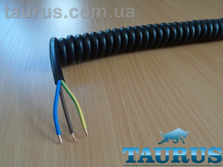Мощный спиральный кабель чёрного цвета ThermoPulse Spiral Cable Power Black Long. . фото 2