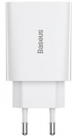 Описание Адаптера сетевого BASEUS CCFS-SN02 Speed Mini USB Type-C 20W, 3A, белог. . фото 2