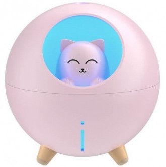 Описание Увлажнителя воздуха с ночником Planet Cat Humidifier WK WT-A06, розовог. . фото 2