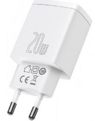 Описание Адаптера сетевого BASEUS CCXJ-B02 USB-Type-C, 20W, 3A, белого
Адаптер с. . фото 5
