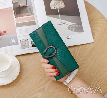 
Женский кошелек клатч с подковой экокожа, стильный портмоне для девушек Подкова. . фото 1