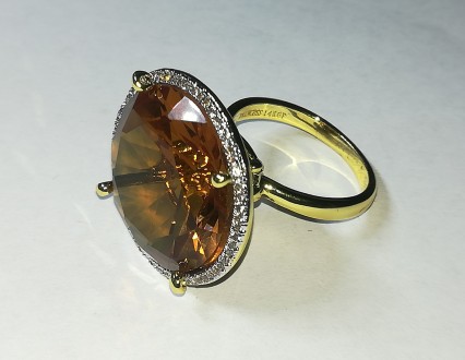 Изделие: кольцо серебро 925 проба.
Покрытие: позолота желтым золотом.
Размер кол. . фото 9