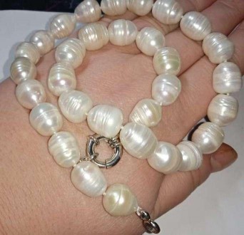 Перли : морські барочні перли ,Індонезія
Клас: AAA
Колір білий
Тип : намисто
Діа. . фото 9