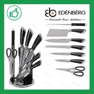 Набор ножей Edenberg на подставке с овощечисткой и мусатом
Непревзойденное качес. . фото 2