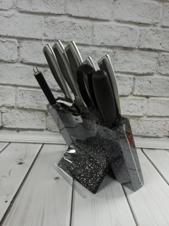 Набор ножей Edenberg на магнитной подставке с овощечисткой и мусатом
Непревзойде. . фото 8