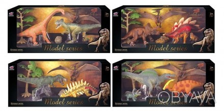 
Набор динозавров, 6 элементов, 4 динозавра, 2 аксессуара, в коробке от 3 лет
 
. . фото 1
