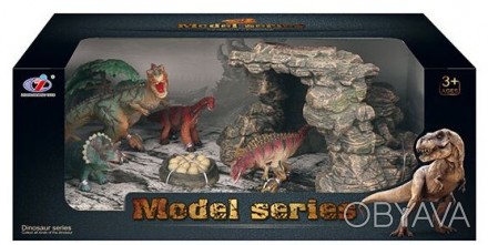 
Набор динозавров 2 вида, Тиранозавр, Стегозавр, Пахицефалозавр в коробке от 3 л. . фото 1