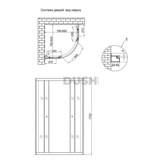 Душевая кабина Lidz Latwa SC80x80.SAT.MID.GR, стекло тонированное 4 мм без поддо. . фото 4